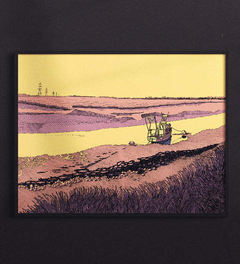 Hollowshore Low Tide Colour Art Print