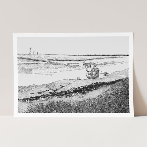 Hollowshore Low Tide Limited Edition Giclee Art Print