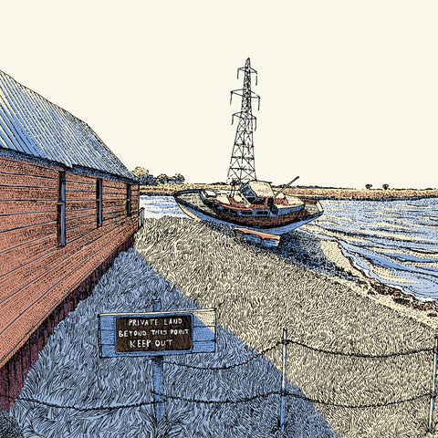 A5 Pen & Ink Postcard Colour, Hollowshore (Faversham)