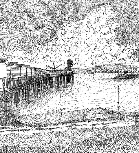 Herne Bay Pier, A5 Art Postcard (Limited Edition)